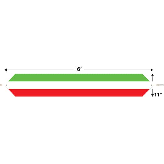 Beistle 6ft. Printed Red, White & Green Paper Table Runners, 2ct.